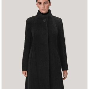 NWT Cinzia Rocca Wool Cashmere Black Coat 25020 Dello Belvedere Size 18